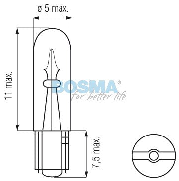 12V 1.2W W1.2W T05 FROSTET