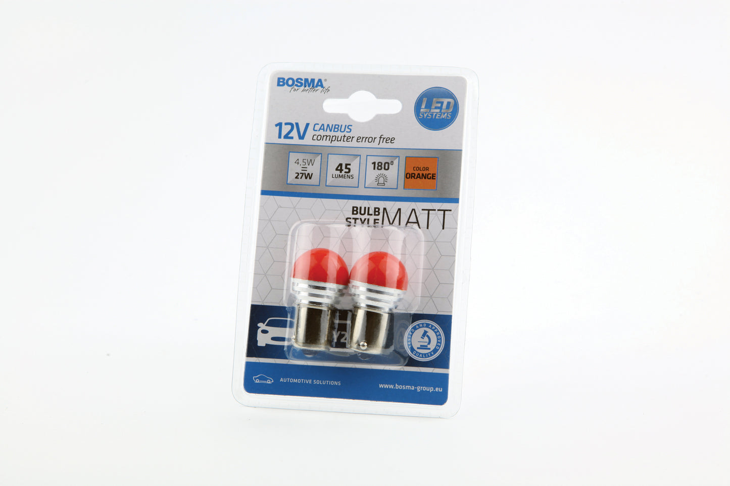 12V P21W BAU15s SMD 2835 MATT ORANSJE