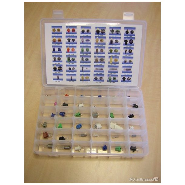 ASSORTMENT DASHBOARD LAMP 24V 36 stk