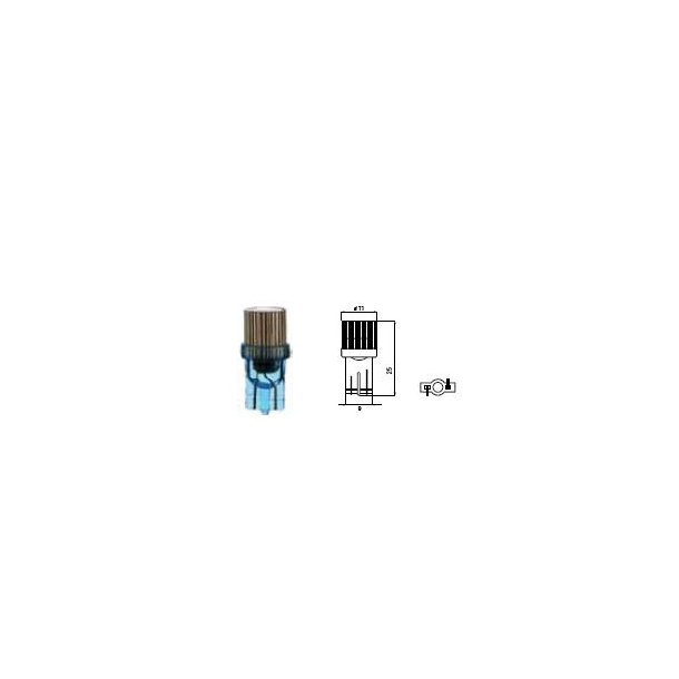 T10 12V hvit HØY LED